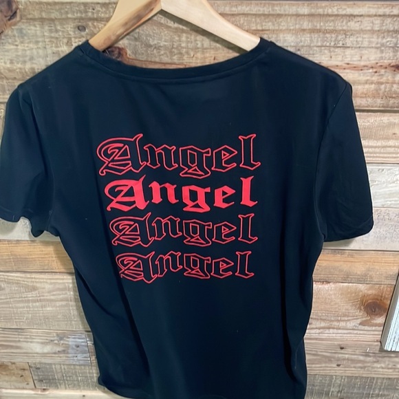 SHEIN Angel Black shirt size S - Picture 4 of 7